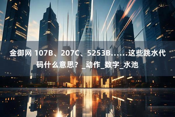 金御网 107B、207C、5253B……这些跳水代码什么意思？_动作_数字_水池